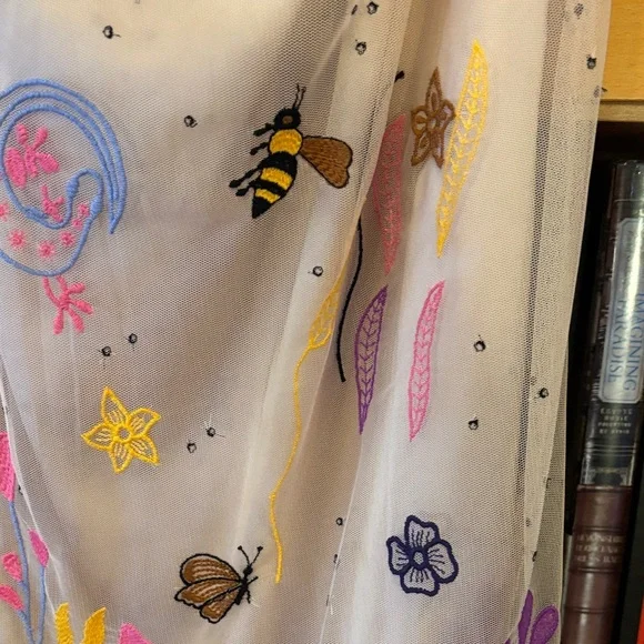 Anthropologie Sheer Maxi Skirt with Embroidery - Multicolor - Picture 6 of 13